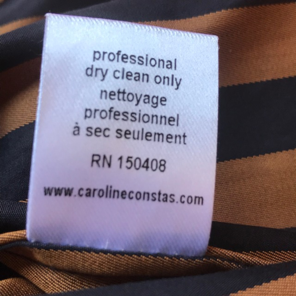 Caroline Constas Striped Sleeveless Peplum Top - Picture 5 of 6